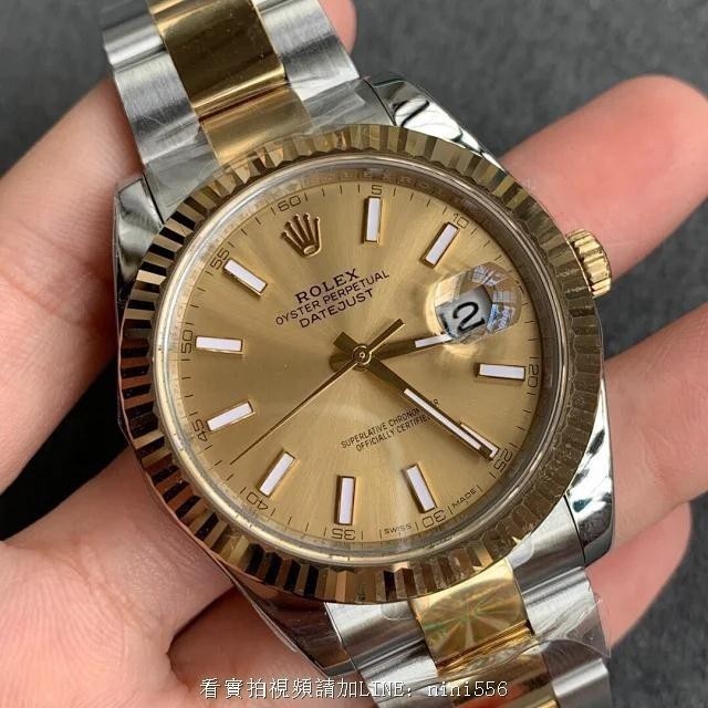 ทํา AR Rolex Rolex Rolex Rolex DATEJUST DATEJUST 41 mm series M126333-0009นาฬิกากลไกอัตโนมัติสีทองสํ