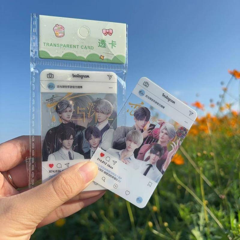 6 ชิ้น/ล็อต Love และ Deepspace Pvc การ์ดโปร่งใส Photo Props Diy การ์ดเกมอุปกรณ์ต่อพ่วง Xavier Zayne Rafayel ralayo Sylus Qin Che Shen Xinghui Li Shen Qi Yu เครื่องประดับสะสม
