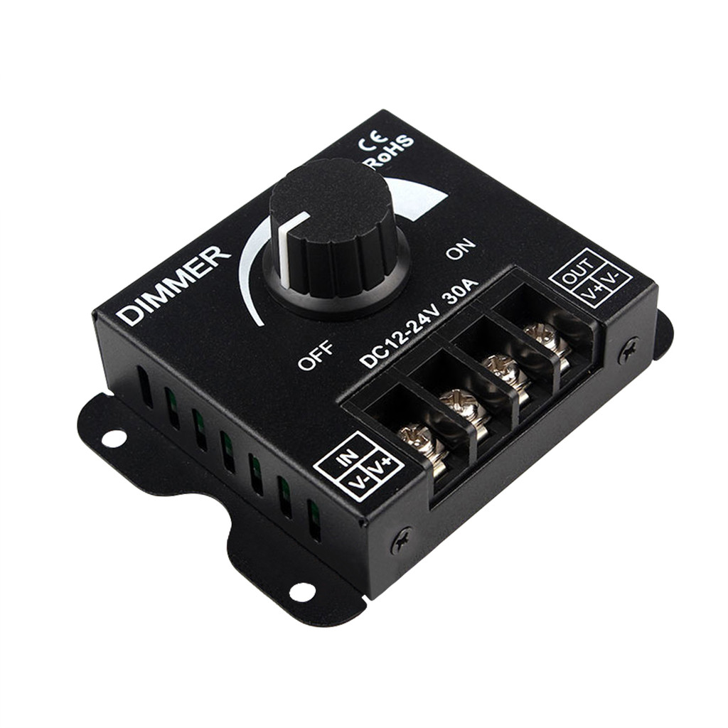 12-24V 30A ไฟ LED Dimmer Stepless Dimming PWM Dimmer Switc