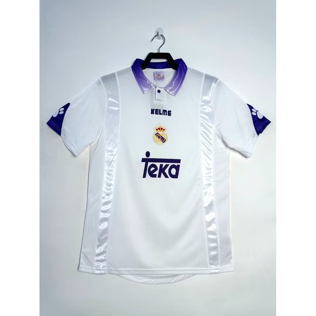 1997-98 Real Madrid Home Vintage Jersey เสื้อ S-XXL แขนสั้นกีฬาเสื้อฟุตบอล AAA