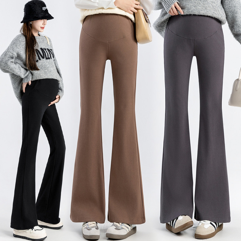 กางเกงคนท้องฤดูใบไม้ผลิฤดูใบไม้ร่วงแฟชั่น Slim-fit Slimmer ดูยืด Micro-Fllare