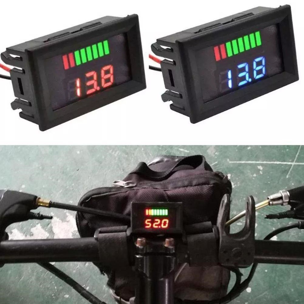 Llma_คุณภาพสูง 12V-72V รถ Marine รถจักรยานยนต์ LED Digital Voltmeter เครื่องวัดแรงดันไฟฟ้าแบตเตอรี่ - รูปที่ 3