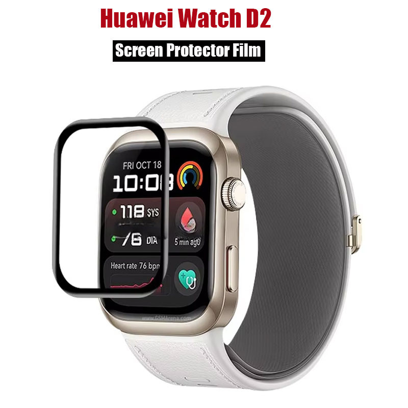 ฟิล์มกันรอยหน้าจอ 20D สําหรับ Huawei Watch D2 ฟิล์มป้องกันรอยขีดข่วนครอบคลุมเต็มรูปแบบฟิล์มป้องกัน Ultra-HD (ไม่ใช่กระจก) อุปกรณ์เสริม