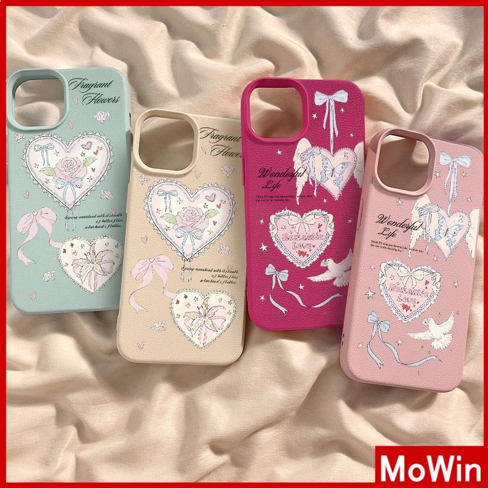 Movin - เคส iPhone 16 Pro Max iPhone 11 เคสหนังเนื้อนิ่มสีแคนดี้ TPU ลาบูบู คันธนูและหัวใจ Compatible With iPhone15 Pro max 14 13 12 Pro max XS XR 7 Plus 8 Plus