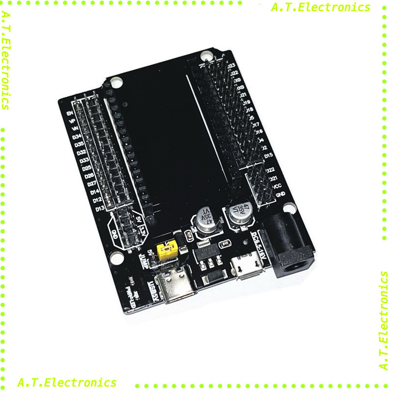พร้อมส่ง! AH312 ฐานรองบอร์ด ESP32 30Pin Expansion Board with Type-C USB and Micro USB บอร์ดขยายขา บอ