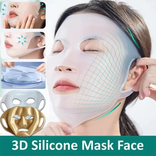 สินค้ามีคุณภาพ มาร์คหน้าซิลิโคน 3D ใช้ซ้ําได้ สําหรับดูแลผิวหน้า เพิ่มความชุ่มชื้น แผ่นมาส์กหน้า ป้องกันหูระเหย