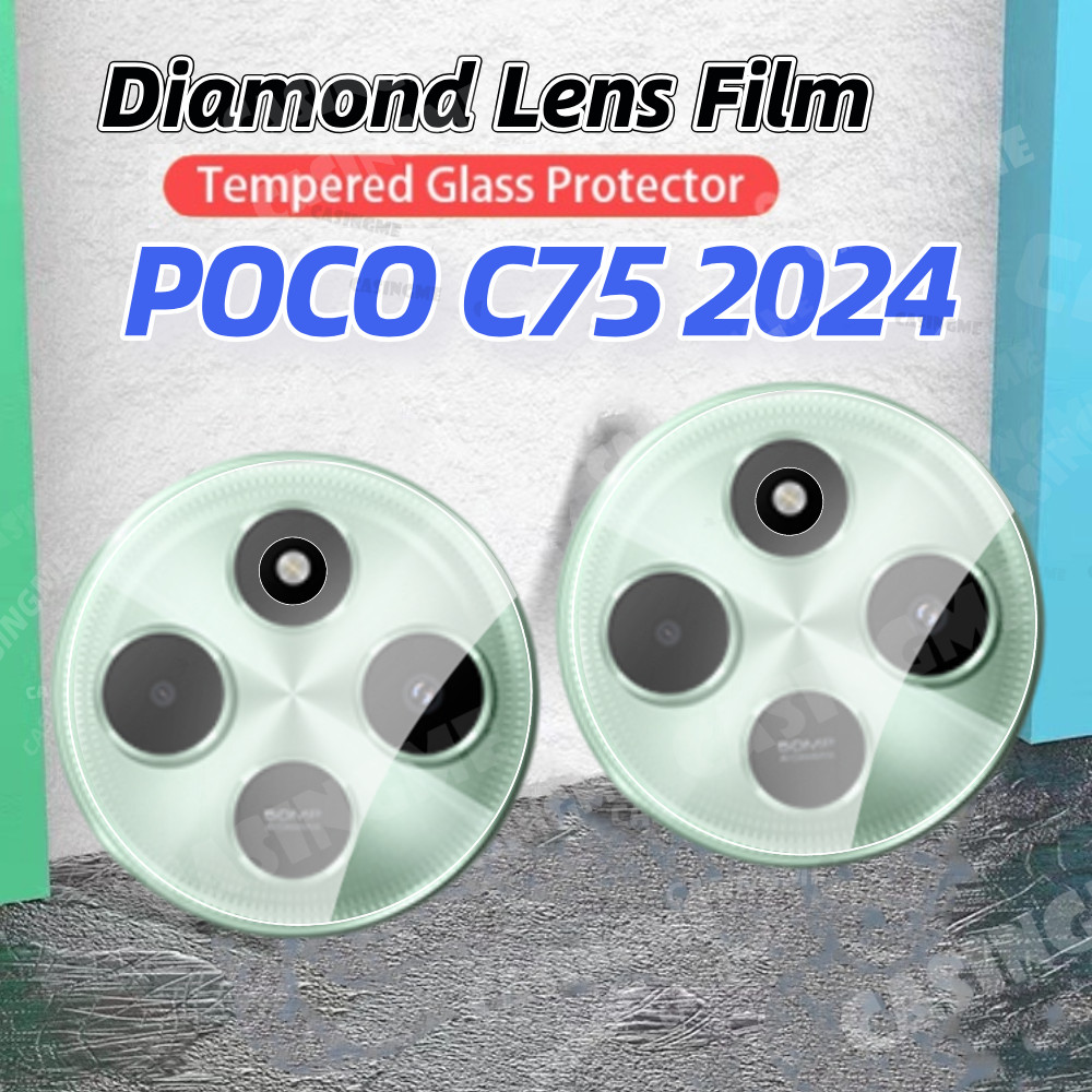 Poco C75 2024 3Dกล้องเลนส์ProtectorสําหรับPOCO C75 PocoC75 C 75 75C 4G 5G 2024 โปร่งใสกระจกนิรภัยกลั