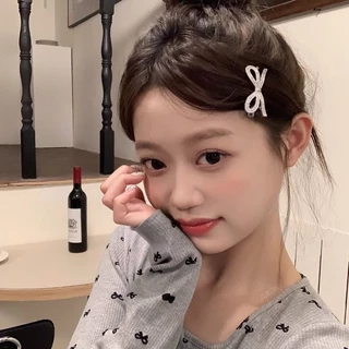 แฟชั่น Bling Zircon bowknot Hairpin Bangs คลิปเจ้าหญิง Headwear เครื่องประดับผม