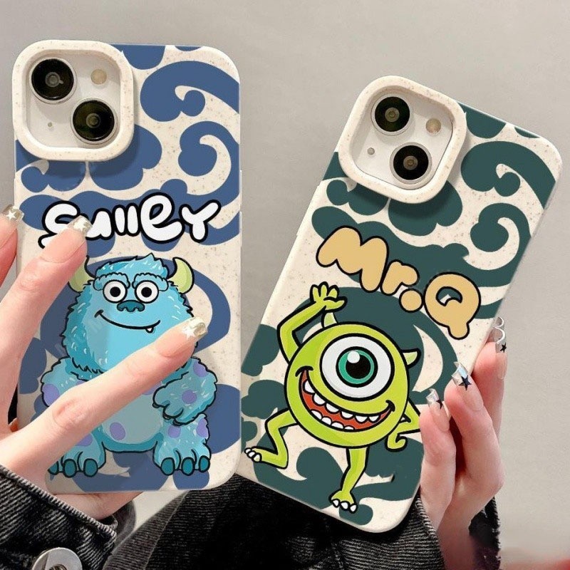 กล้องป้องกันซอฟท์สีขาวเป็นมิตรกับสิ่งแวดล้อมกันกระแทกน่ารักการ์ตูน เคส iphone 13 เข้ากันได้สำหรับ เคสไอโฟน11 14 Pro Max