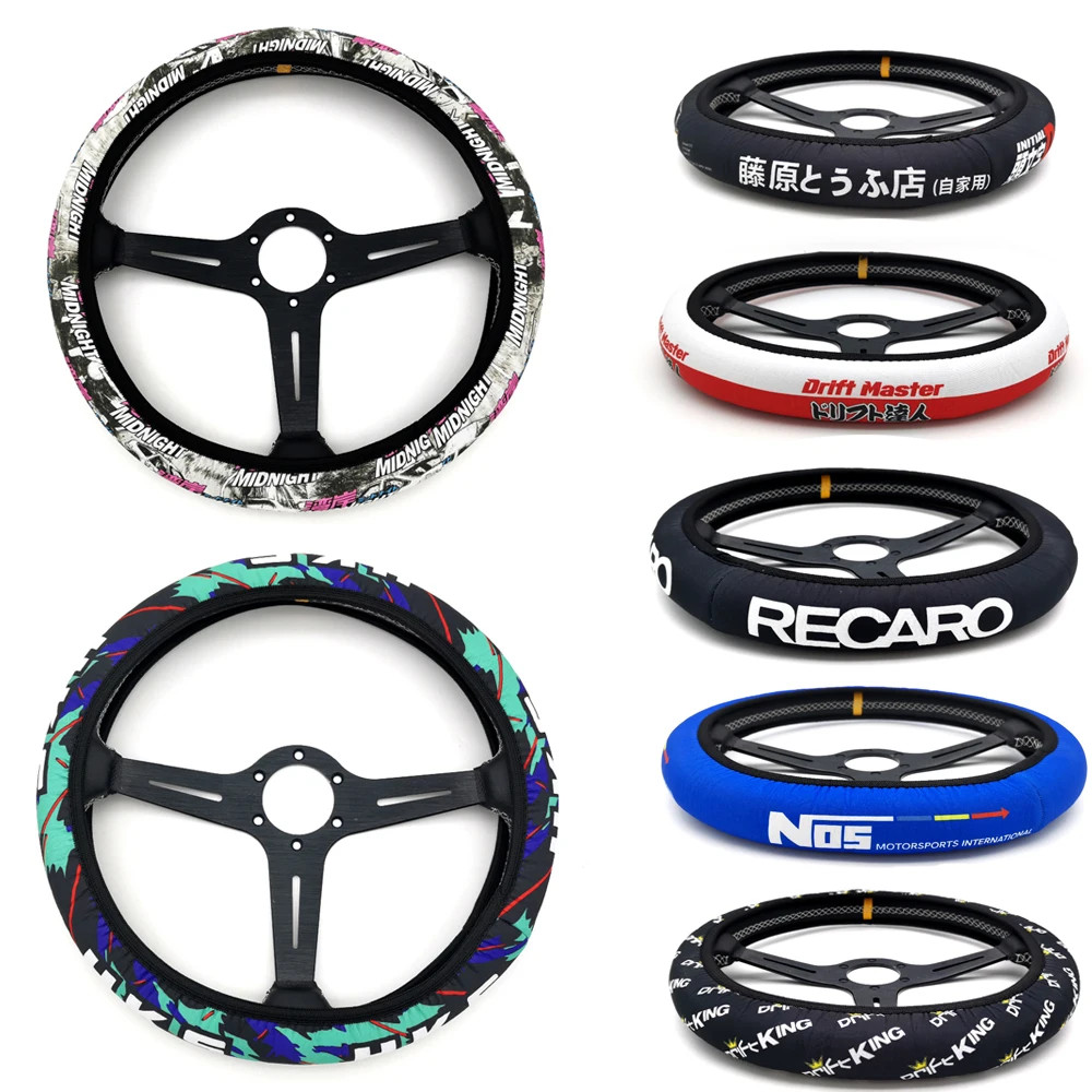 Jdm พวงมาลัยรถ Anti Slip พับ Racing สไตล์ตกแต่งสําหรับเริ่มต้น D HKS NOS อุปกรณ์เสริมอัตโนมัติ