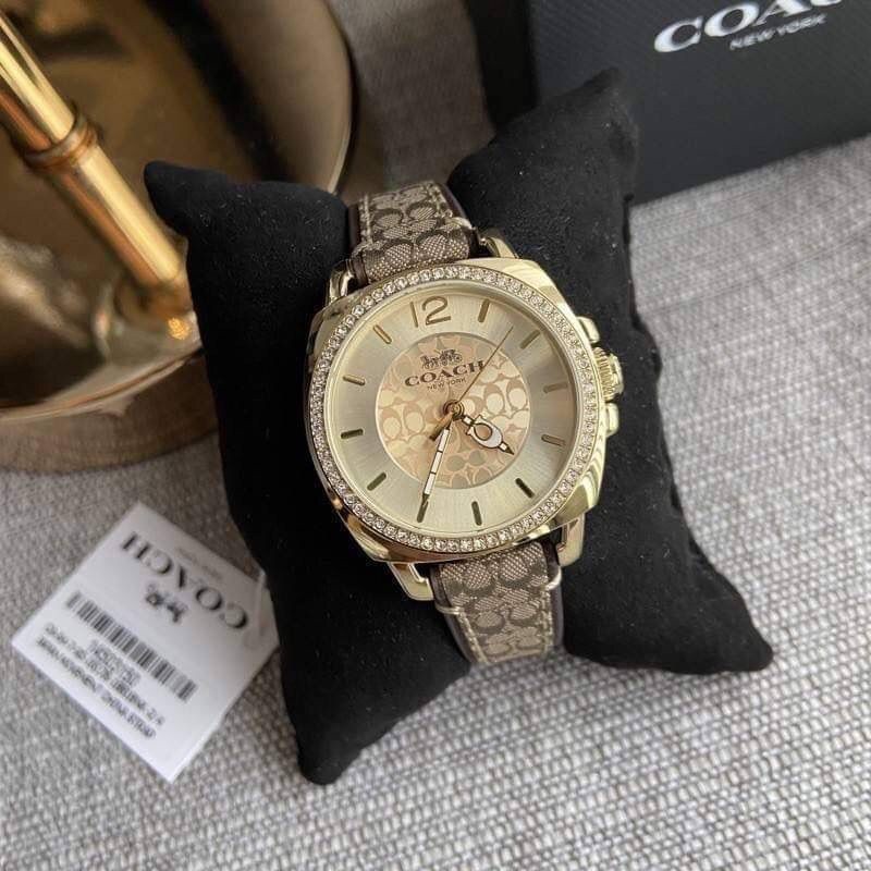100%COACH รุ่น14503150 14503148 34mm นาฬิกาข้อมือผู้หญิง นาฬิกา สายหนัง นาฬิกาข้อมือผู้หญิงของแท้ นาฬิกาแบรนด์เนม