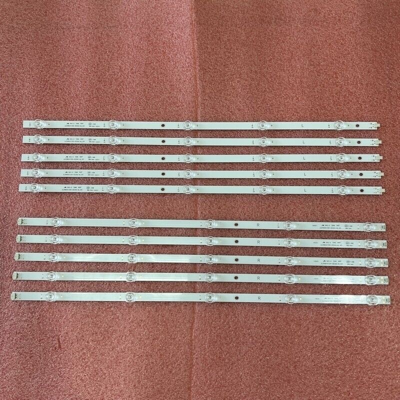 10 ชิ้น = 5 ชุด LED Backlight strip สําหรับ Hisense 58R6E 58H6550E 58DUS83 H58AE6100 H58A6100 H58AE6