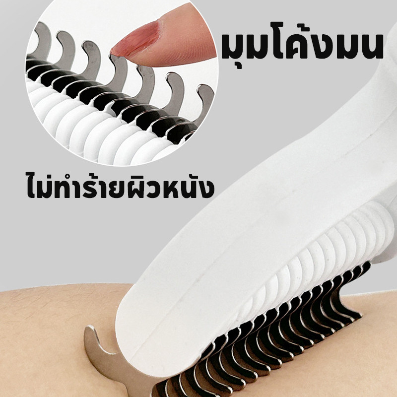 SKISOPGO แปรงขนสุนัข หวีสัตว์เลี้ยง แปรงกําจัดขนสองด้าน หวีสางขนที่พันกัน แมวและสุนัข หลากหลายสไตล์ - รูปที่ 3