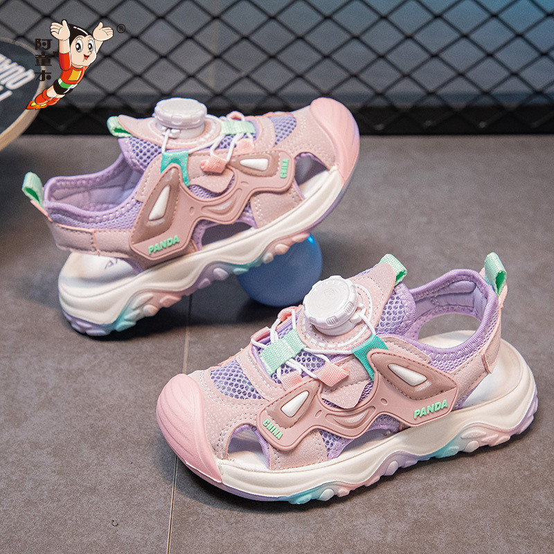 ฤดูใบไม้ผลิและฤดูร้อนรองเท้าชายหาดสำหรับเด็ก Astro Boy ใหม่/เป่าโถว/กันลื่น/พื้นรองเท้านุ่ม