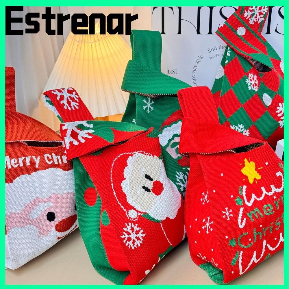 Estrenar Knot Wrist Bag,มือถือปักกระเป๋าของขวัญคริสต์มาส,ขนาดเล็กหนึ่งไหล่DIY Candy Pouchผู้หญิง