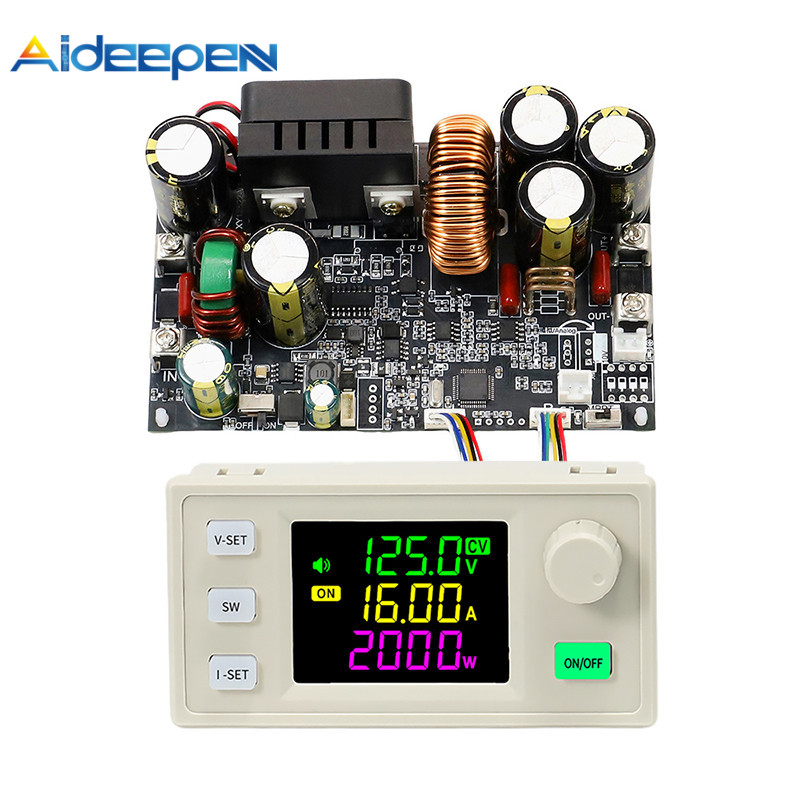 Aideepen XY12522 CNC DC โมดูลจ่ายไฟแบบสเต็ปดาวน์แบบปรับได้ 22A/2000W แรงดันไฟฟ้าอินพุต DC12-140V สําหรับ Home Living