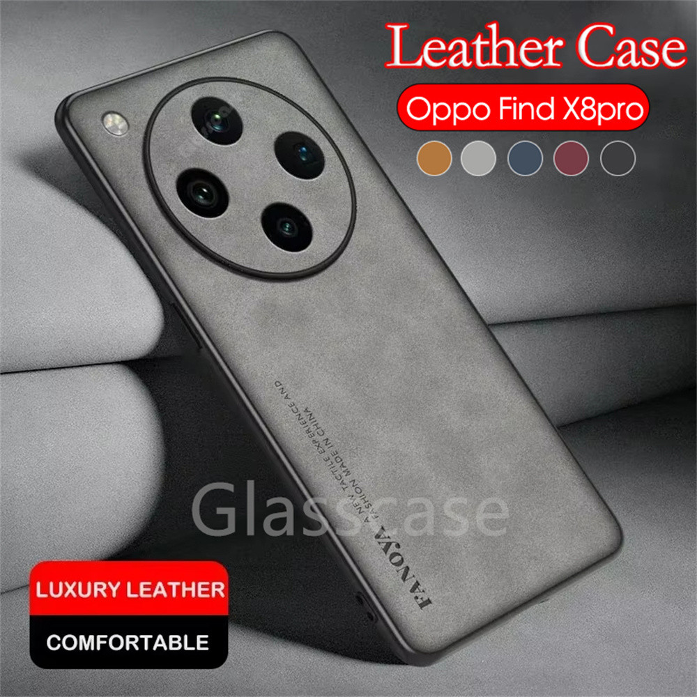 ปลอกสําหรับoppoค้นหาx8 X 8 pro X8pro FindX8 FindX8pro OppoFindX8 OppoFindX8pro 2024 หนังแกะหนังเคสโทรศัพท์เลนส์ป้องกันแฟชั่นปลอกกันกระแทกนุ่มกลับกรณีปก