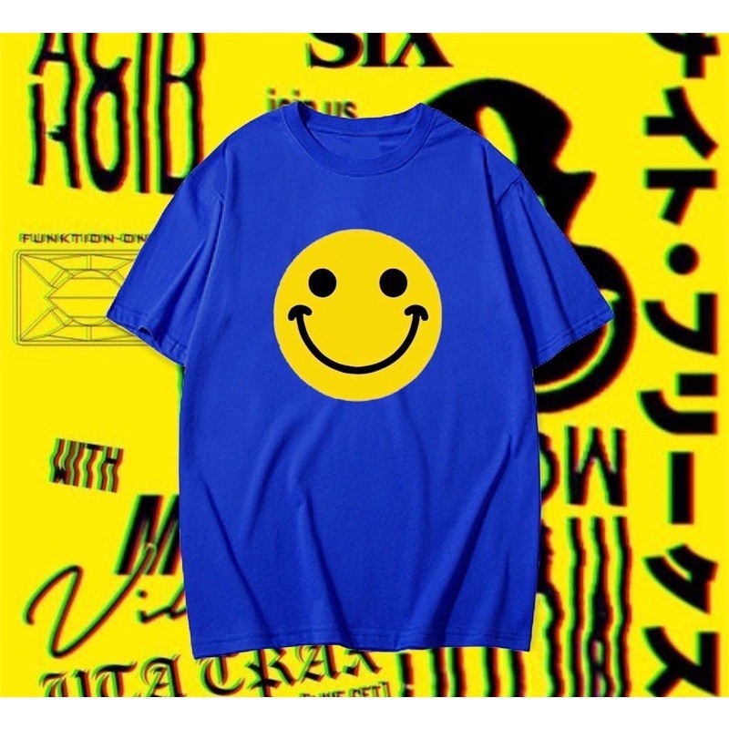 เสื้อยืดลายยิ้ม (ยิ้มใหญ่) SizeS-5XL cotton1005