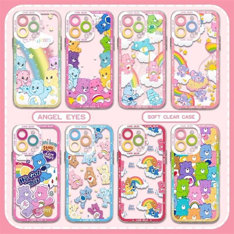 ปลอกสําหรับoppo A3 PRO 5G A3X A38 A18 A98 A58 A78 A79 A57 2022 A33 A53 2020 RENO 5F Lite Realme C63 C61 C65 C51 น่ารักCareหมีเคสโทรศัพท์
