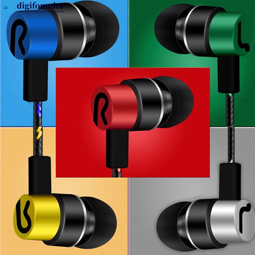 DFR Universal 3.5 มม.หูฟังสเตอริโอชนิดใส่ในหูหูฟังไมโครโฟนสําหรับ Samsung สําหรับ iPhone Cool