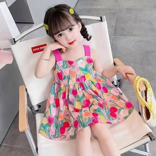 สาวชุดดอกไม้ 2025 สไตล์ใหม่ Ocean Chic น่ารักเจ้าหญิง Halter กระโปรงปุยกระโปรงฤดูร้อน🎈🎀