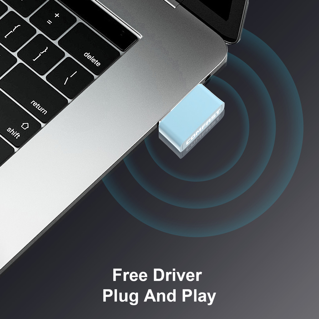 Comfast ตัวรับสัญญาณ Wifi รองรับขายส่ง RTL8188GU ชิปไร้สาย LAN Ethernet Wi-Fi Dongle CF-WU816N