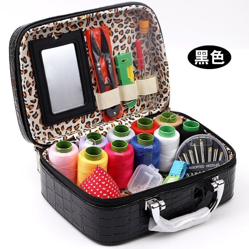 针线盒套装家用针线包工具便携缝纫针线收纳多功能缝补针线百宝箱Needle and thread box set, household needle and thread kit tool, porta