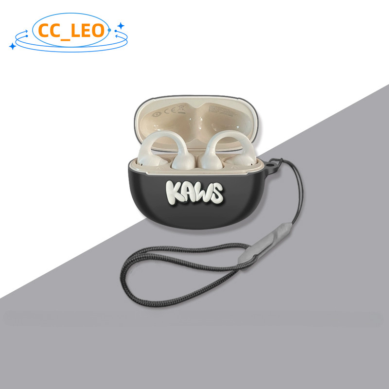 For Baseus Bowie MC1 Open Ear Case Baseus Bowie MC1 Open Ear Cartoon Silicone Soft Case Cute Lanyard