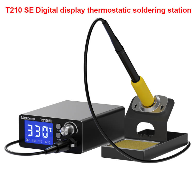 Mechanic T210 SE จอแสดงผลดิจิตอลเทอร์โมสแตติกสถานีบัดกรี Universal C210 Series ตําแหน่งเครื่องมือเชื