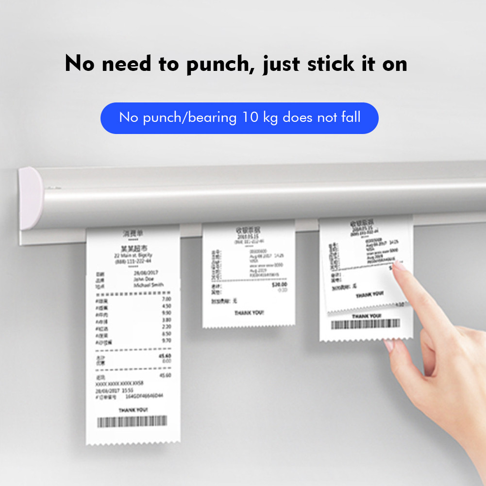 ที่เสียบบิล รางเสียบบิล รางบัตร ที่เสียบกระดาษร้านอาหาร ที่หนีบบิลอลูมิเนียม รางเสียบบิล ราวหนีบออเดอร์ 30/50/100 ซม