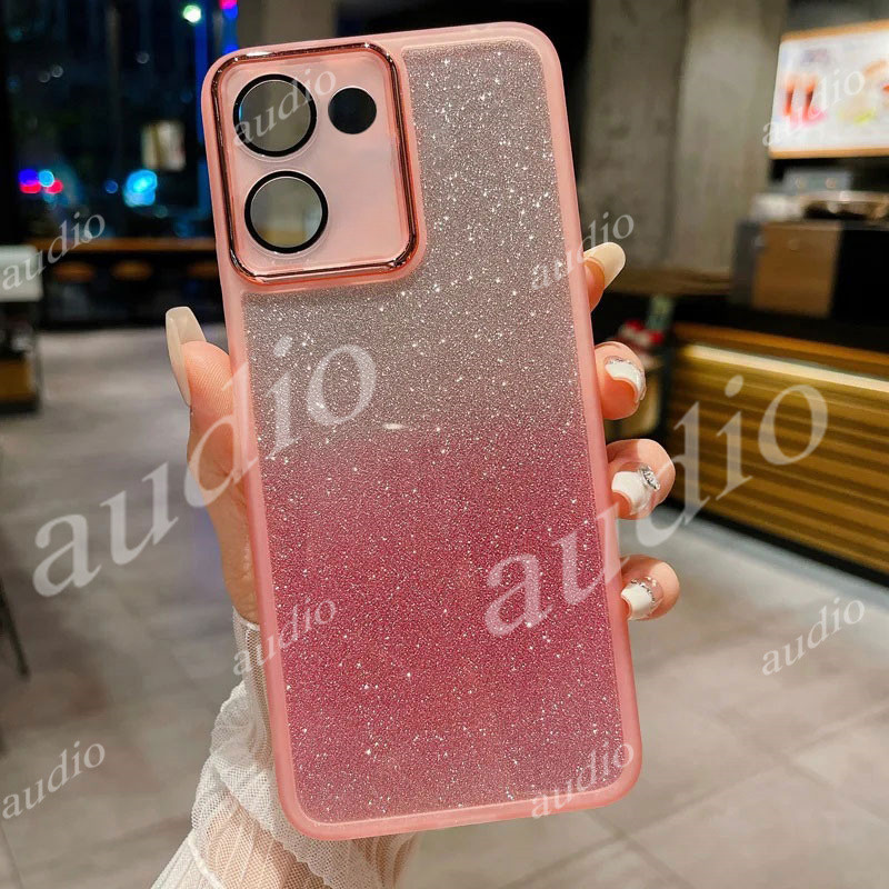 Poco M7 Pro 5G Bling Glitter สําหรับ Poco M7 Pro Poco M7Pro 5G 2025 กันกระแทกโปร่งใสปลอกเต็มกล้องเลน