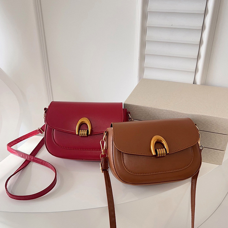 Retro Niche Underarm Bag Female New Style Fashion Korean Saddle Bag Simple All-Match Shoulder Bag