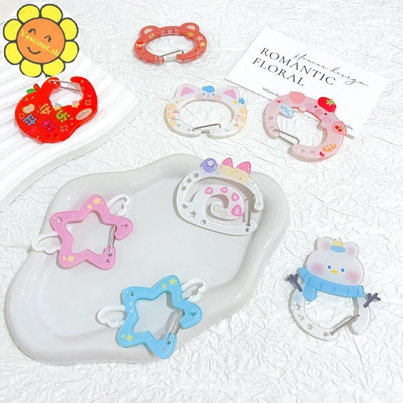 Yescont Insสไตล์น่ารักอะคริลิคCarabinerพวงกุญแจการ์ตูนY2K Alienอเนกประสงค์ผู้ถือบัตรพวงกุญแจHookกระเป๋าจี้ตกแต่งTH - รูปที่ 2