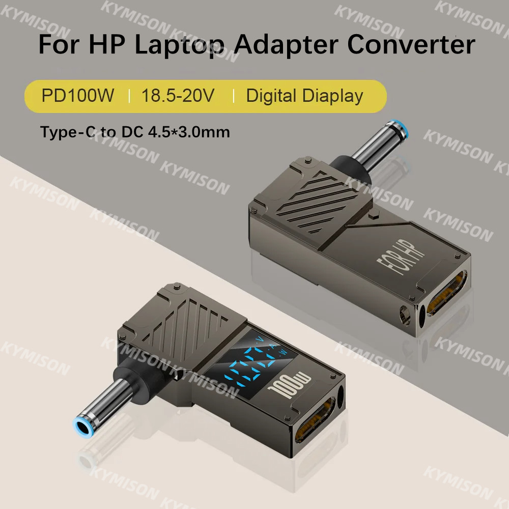 100W 5A PD Converter DC ถึง Type C อะแดปเตอร์แล็ปท็อปแหล่งจ่ายไฟแจ็คปลั๊ก Converter หญิงชายสําหรับ HP DC อะแดปเตอร์