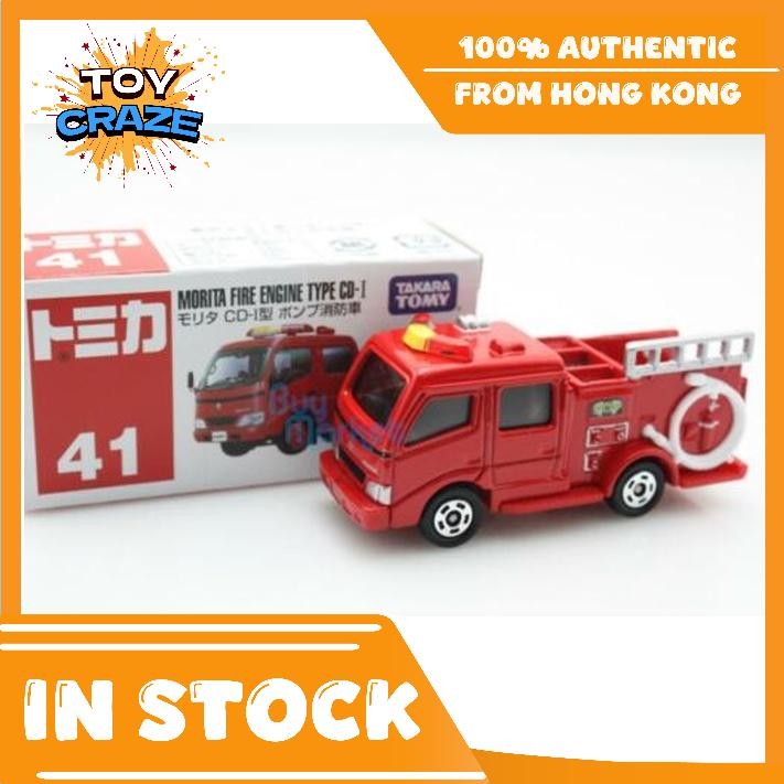 [ต้นฉบับ] Takara Tomica Tomy #41 Morita Fire Engine CD-I Scale 1/84 Diecast Toy Car Japan