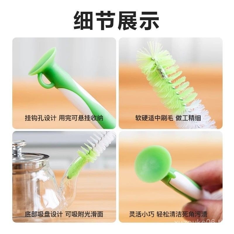 แปรงทำความสะอาดใบมีดเครื่องบดเนื้อและเครื่องทำนมถั่วเหลือง แปรงพิเศษ อเนกประสงค์ ทำความสะอาดช่องว่าง เครื่องมือทำความสะอาดเครื่องปั่น - รูปที่ 3