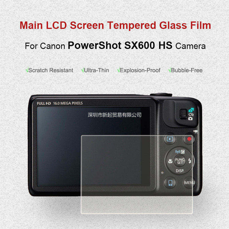 ป้องกันหน้าจอกระจกนิรภัยสําหรับ Canon Powershot SX600 - ฟิล์มป้องกันหน้าจอบางพิเศษสําหรับกล้อง Canon