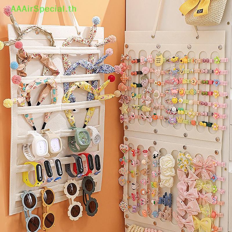 AAAirSpecial ผม Bows Organizer ผนังขนาดใหญ่ความจุผู้ถือประหยัดพื้นที่อุปกรณ์เสริมสําหรับห้องพักหญิง TH