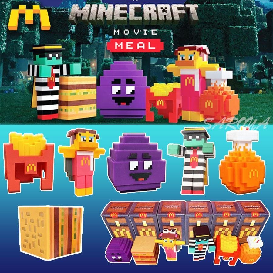 แมคโดนัลด์ x A Minecraft | Minecraft Happy Meal Movie McDonalds Toys ของเล่นแฮปปี้มีลของ McDonalds