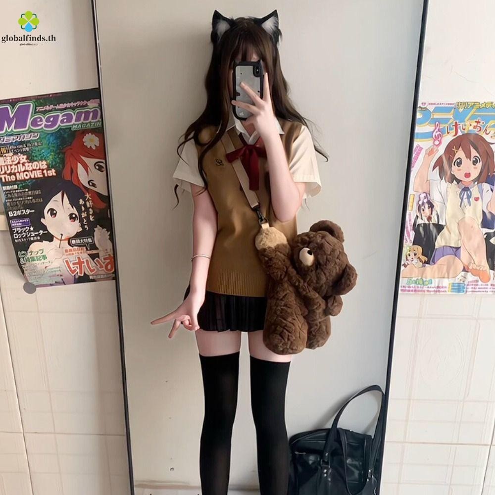 LFINDS หมีตุ๊กตา ค โรสบอดี สไตล์เกาหลีเจเคโลลิต้า กระเป๋าเป้สะพายหลังเด็กนุ่มสัตว์ ของขวัญวัน