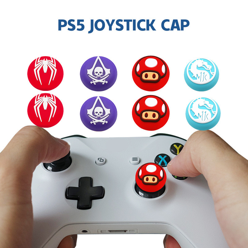 ซิลิโคนกันลื่น PS5 คอนโทรลเลอร์  ฝาครอบปุ่มกดจอยสติ๊ก ซิลิโคนนิ่ม สําหรับ Sony Playstation5 PS4 PS3 PS2 XBOX ONE ฝาครอบป