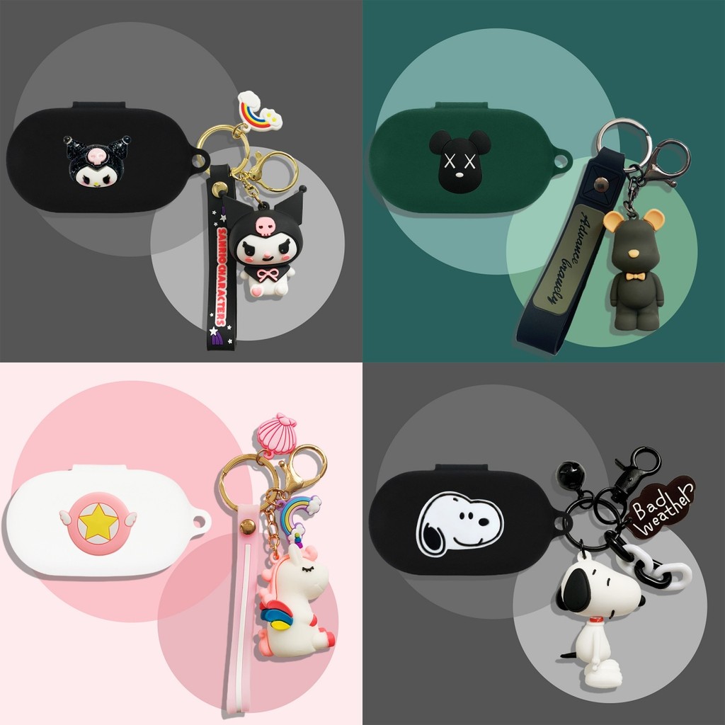 For Sony WF-C710N Case Cute Creative Bear Keychain Pendant Sony WF-C710N Silicone Soft Case Sony WF-