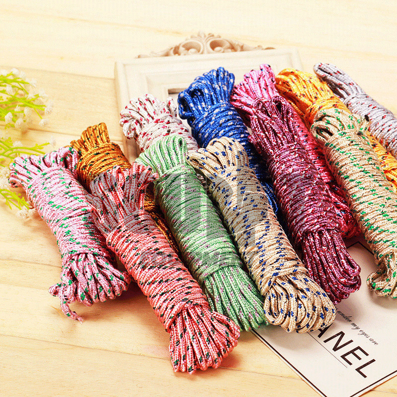 เชือกผูกสมอบก เชือก เชือกพาราคอร์ด เชือกตากผ้า ทนทาน คละสี  สี สุ่ม ใช้ผูกเอนกประสงค์ แบ่งขาย 10 เมตร - รูปที่ 6