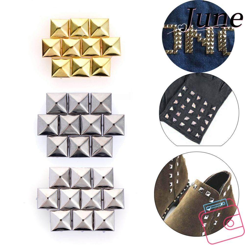 JUNE 100 ชิ้น 6/8/10/12 มิลลิเมตรสายรัด Rivets กระเป๋าเดินทางหัตถกรรมหนังเสื้อผ้า/กระเป๋า/รองเท้าผ้า