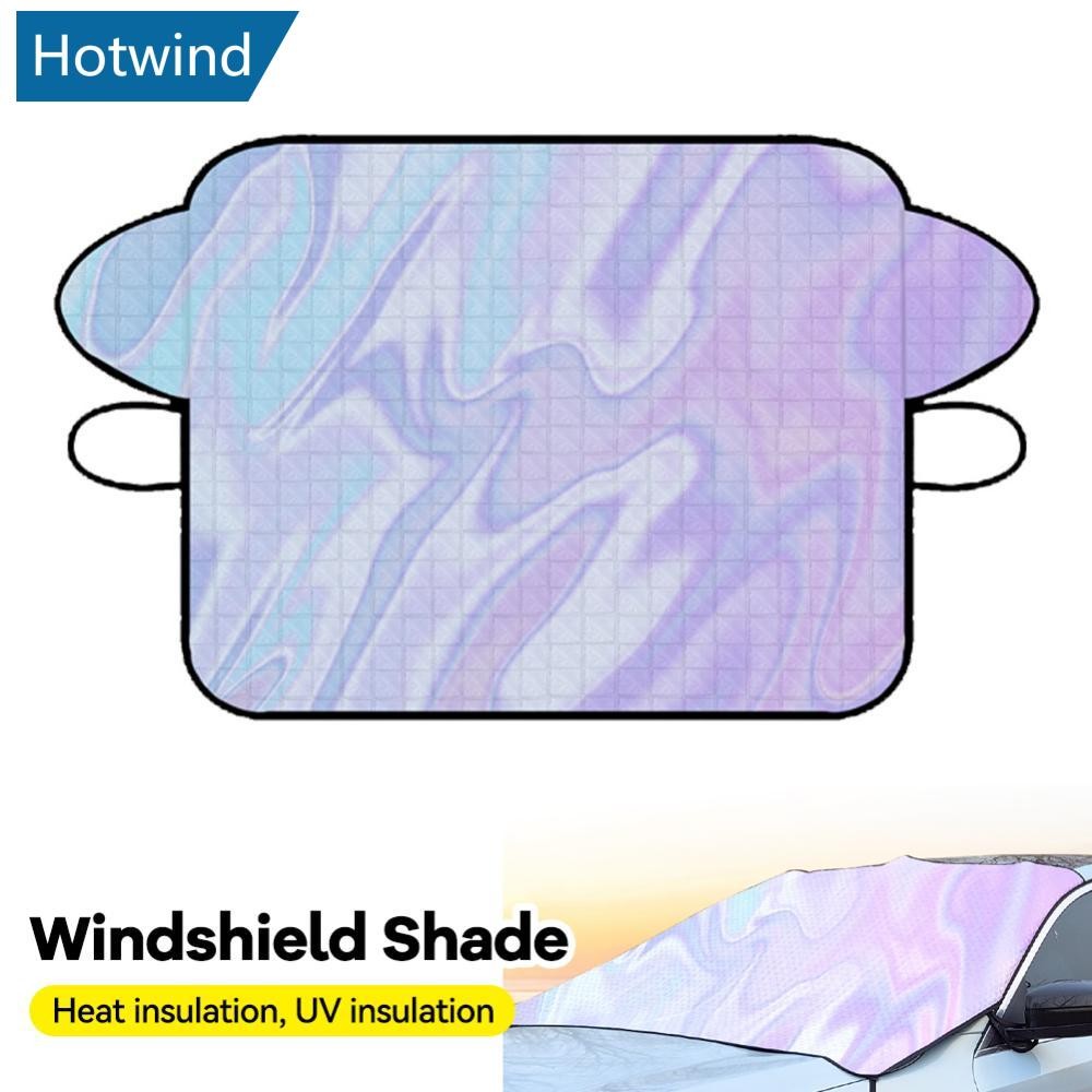 HW พับกระจกรถยนต์ Sun Shade ฝาครอบ Visor Protector Anti UV Sun กระจกที่มีสีสัน Auto อุปกรณ์ตกแต่งภาย
