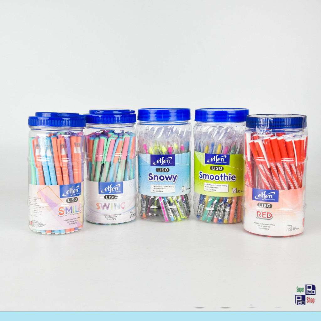 ปากกาแบบกระปุก elfen ปากกาแบบกด ปากกาแบบปลอก อุปกรณ์การเรียน อุปกรณ์เขียนหนังสือ ส่งของทุกวัน