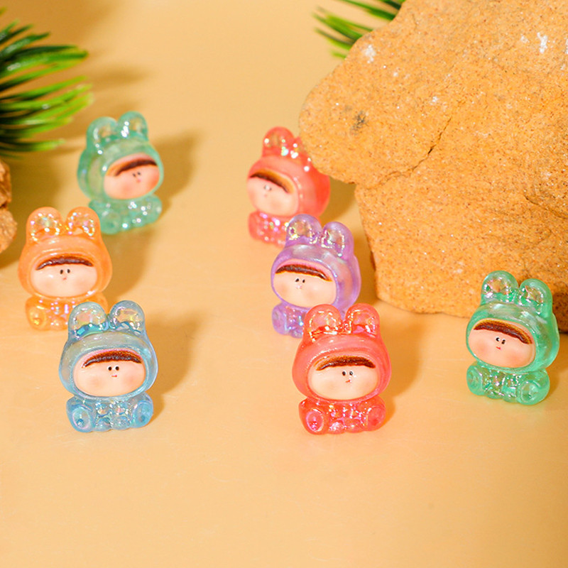 COD 1 ชิ้น Luminous Glow Mini Bunny 3D เรซิ่น Charms สําหรับ DIY ราคา ถูกที่สุด ดีลบีเคเค แกลเลอรีภาพที่ 7