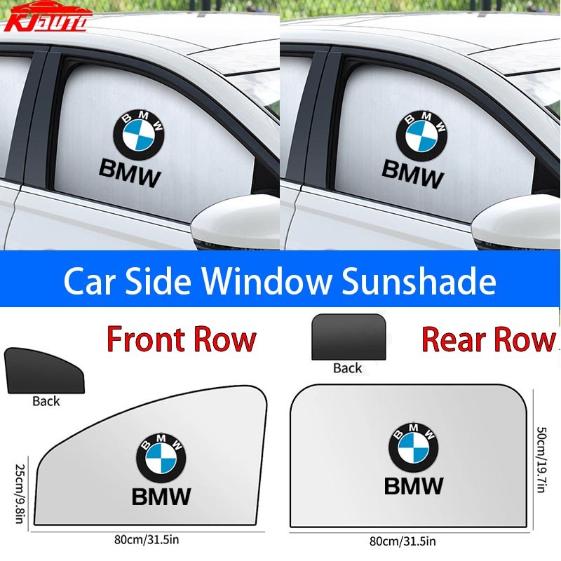 อุปกรณ์ ตกแต่งบ้าน รถด้านข้างหน้าต่าง Sun Shade แม่เหล็ก UV ป้องกันผ้าม่าน Sun Shield สองด้านรถกระจกบังแดดสําหรับ BMW G20 G30 G01 G02 G05 F48 F25 F15 F20 F30 F10 F45 E60 E90 E84 ราคาถูก