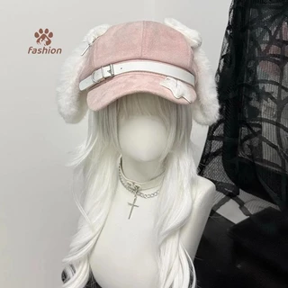 [แฟชั่น] Gothic Lolita Beret Punk Bone ยาวหูลูกสุนัขหมวกผู้หญิงสาวคอสเพลย์หมวกหมวกอเนกประสงค์ของขวัญ {TH}