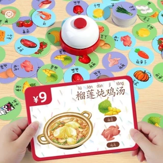 พร้อมส่ง ร้านอาหารแพนด้า ฝึกสมอง เกมจำลองคณิต ศาสตร์ตรัสรู้แพนด้าโต๊ะร้านอาหารเกม ของเล่นบทบาทสมมติ